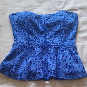 Ambiance Royal Blue Lace Top